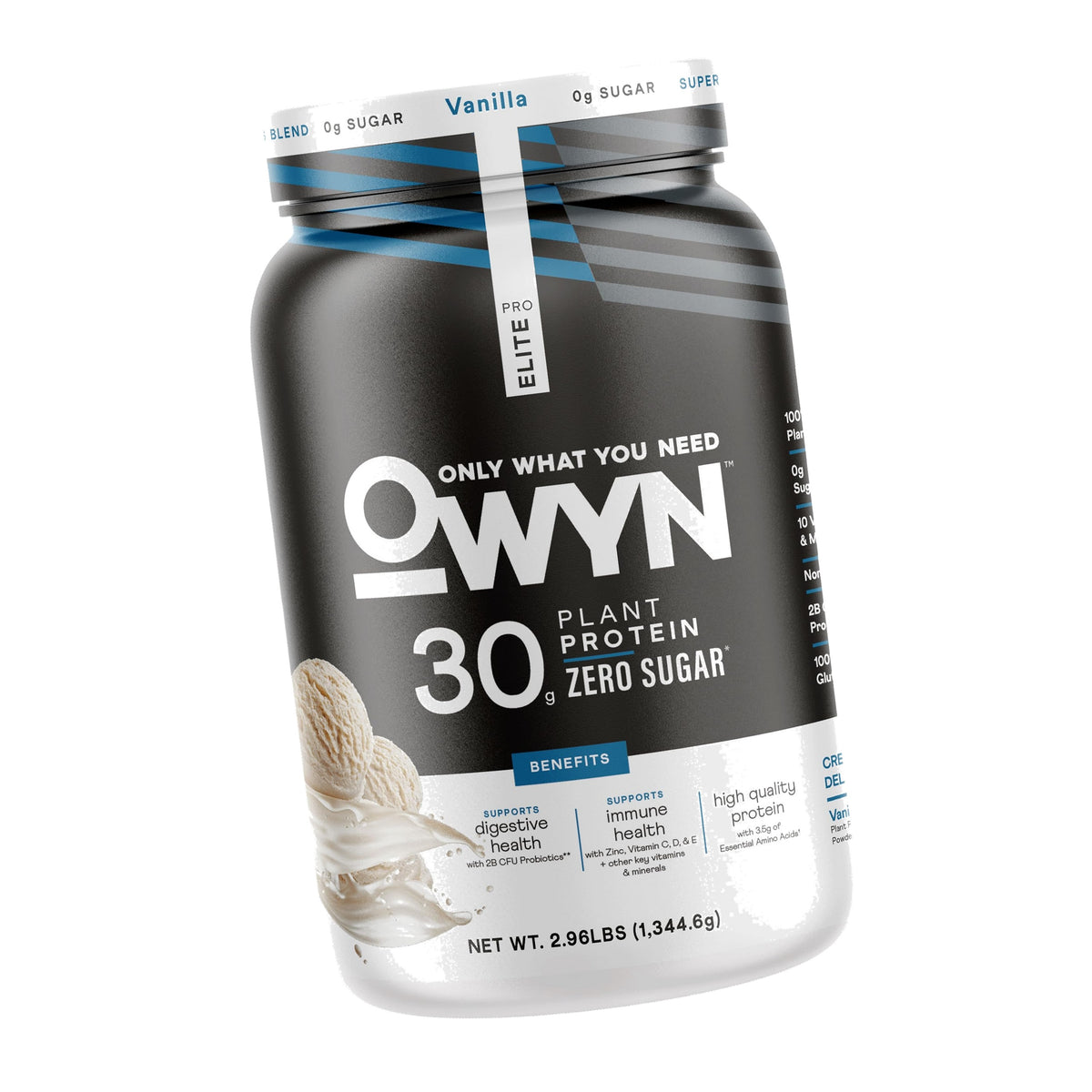 OWYN Only What You Need Vanilla Flavored 30g Protein Powder, 2.96 LB