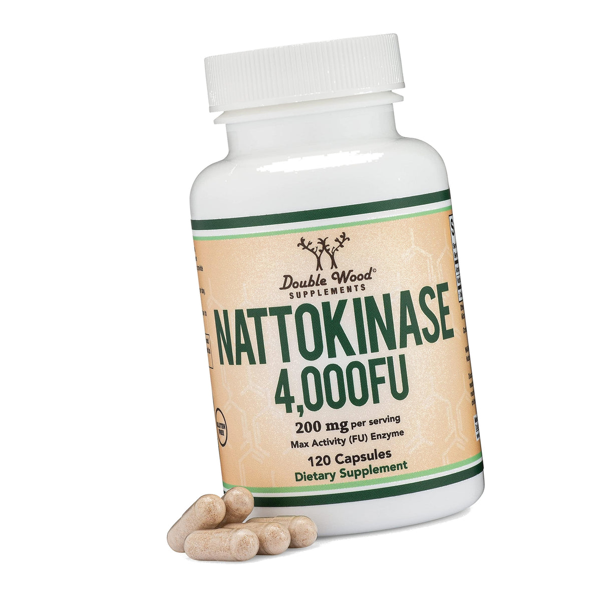 Nattokinase Supplement, 4,000 FU per Serving, 120 Capsules