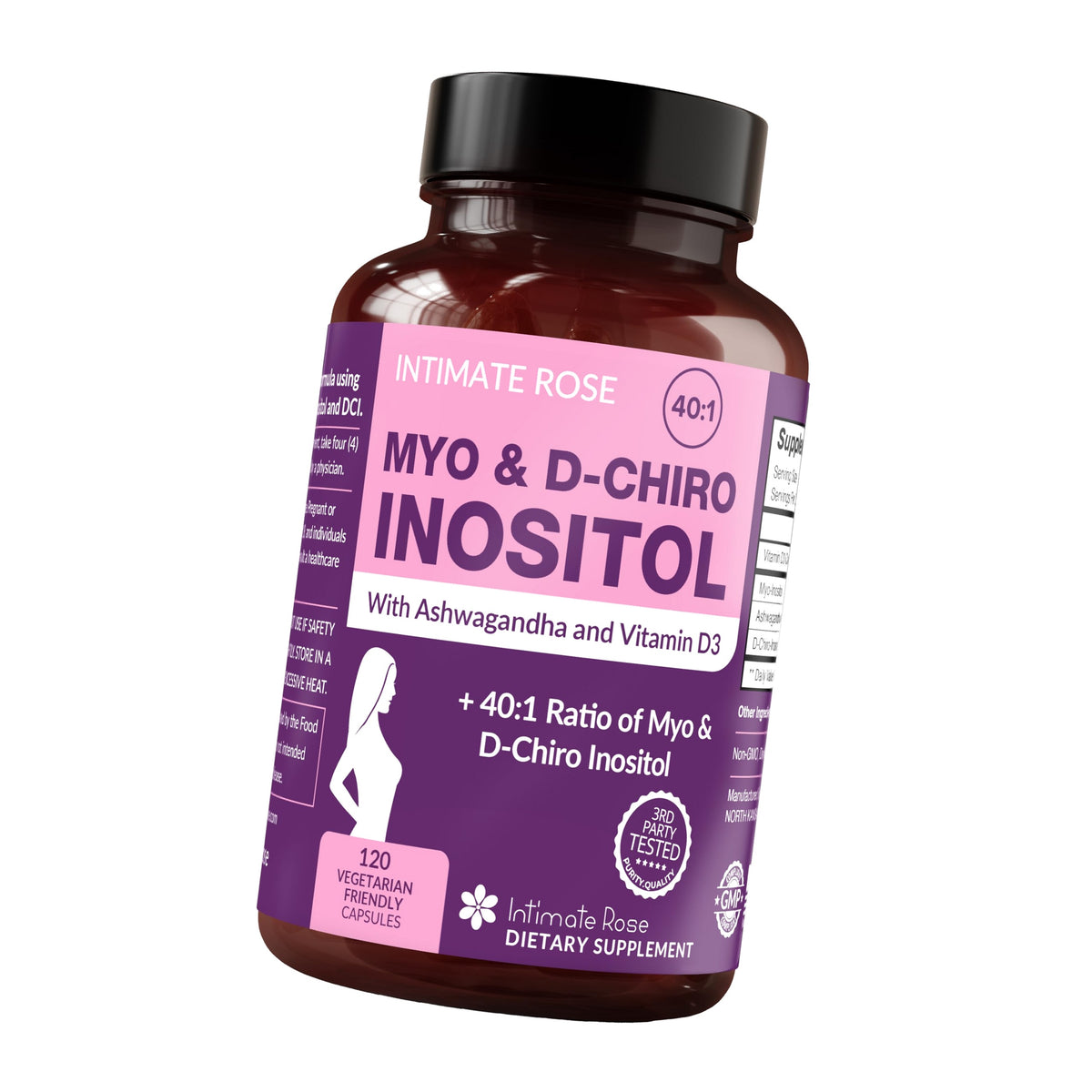 Myo-Inositol & D-Chiro Inositol for Hormone Balance for Women, 40:1 Ratio