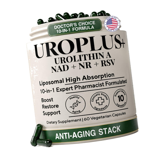 Liposomal Urolithin A Complex, 1250mg 10-in-1 with NAD+, NR, & Resveratrol