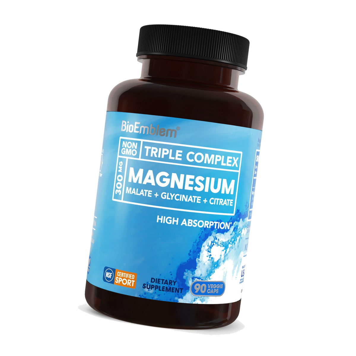 BioEmblem Magnesium Glycinate Complex, 300mg Per Serving, 90 Capsules