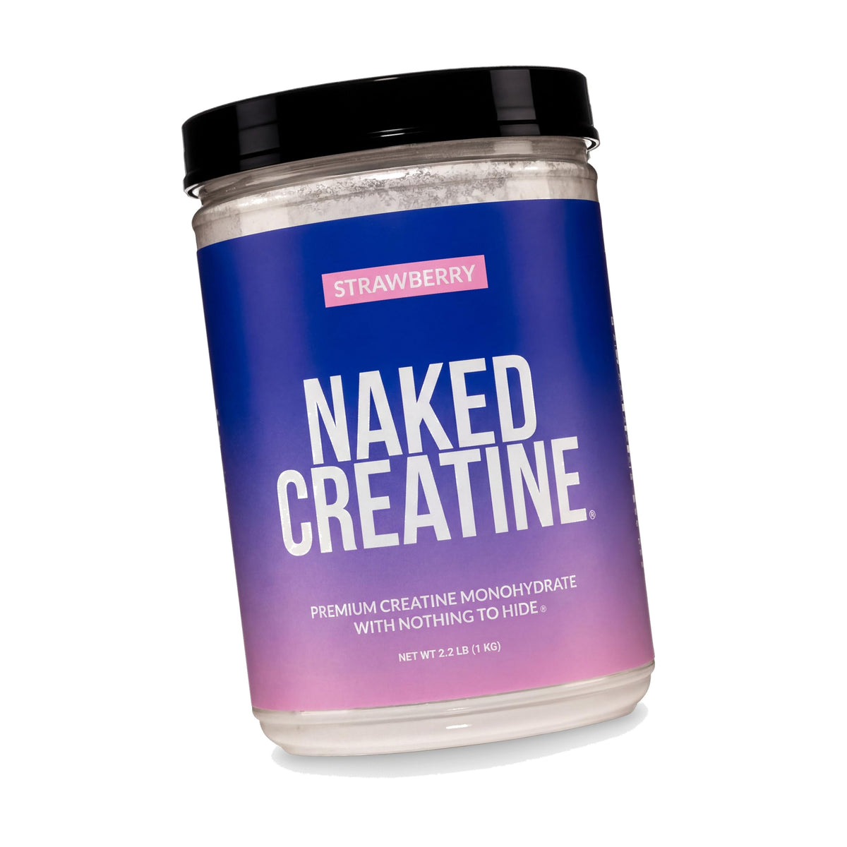 NAKED Creatine - Strawberry Flavored Creatine Monohydrate - Real Strawberry Powder, No Additives, Muscle Growth, Vegan, Non-GMO, Gluten Free, Soy Free - 90 Servings