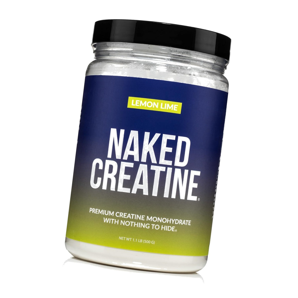 NAKED Pure Micronized Lemon Lime Creatine Monohydrate - 42 Servings - 500 Grams, 1.1Lb Bulk, Vegan, Non-GMO, Gluten Free, Soy Free. Aid Strength Gains, No Additives