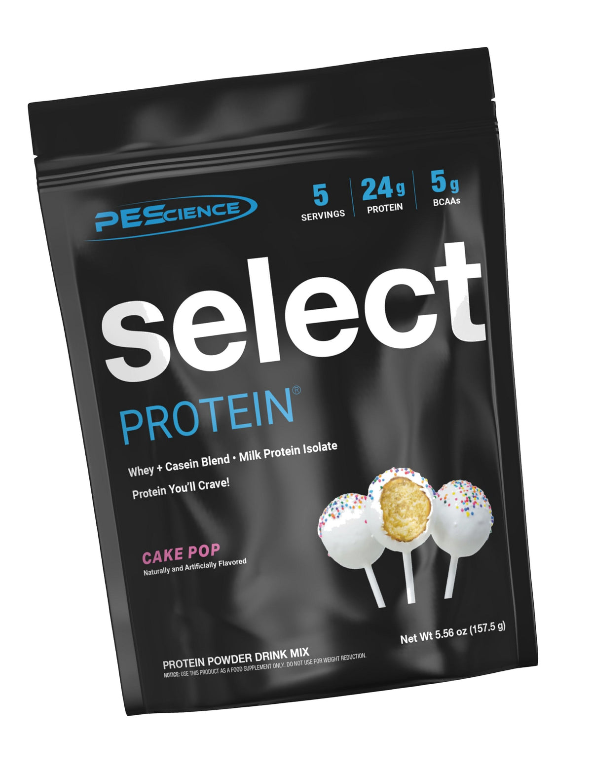PEScience Select Protein Powder, Whey & Casein, Cake Pop, 5 Servings