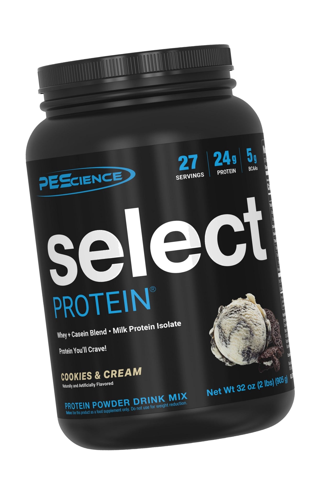 PEScience Select Protein Powder, Cookies and Cream, 27 Servings