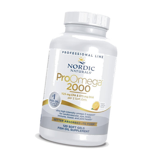 Nordic Naturals ProOmega 2000, 2150 mg, EPA & DHA Fish Oil, Lemon - 120 Count