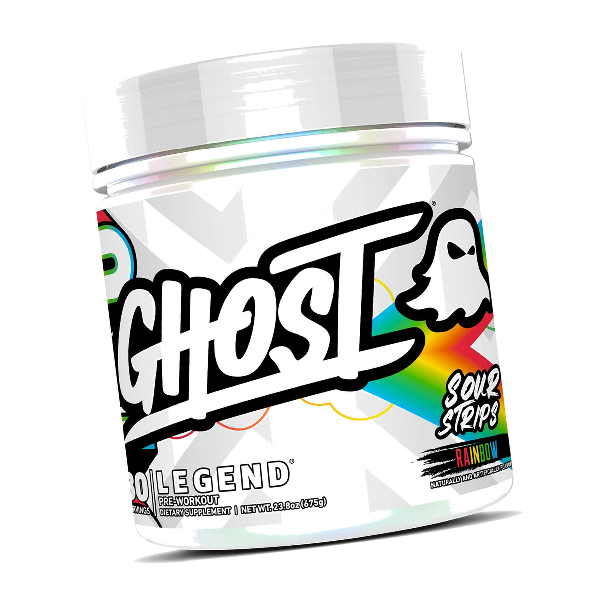 GHOST Legend Pre-Workout Powder, Sour Strips, 30 Servings