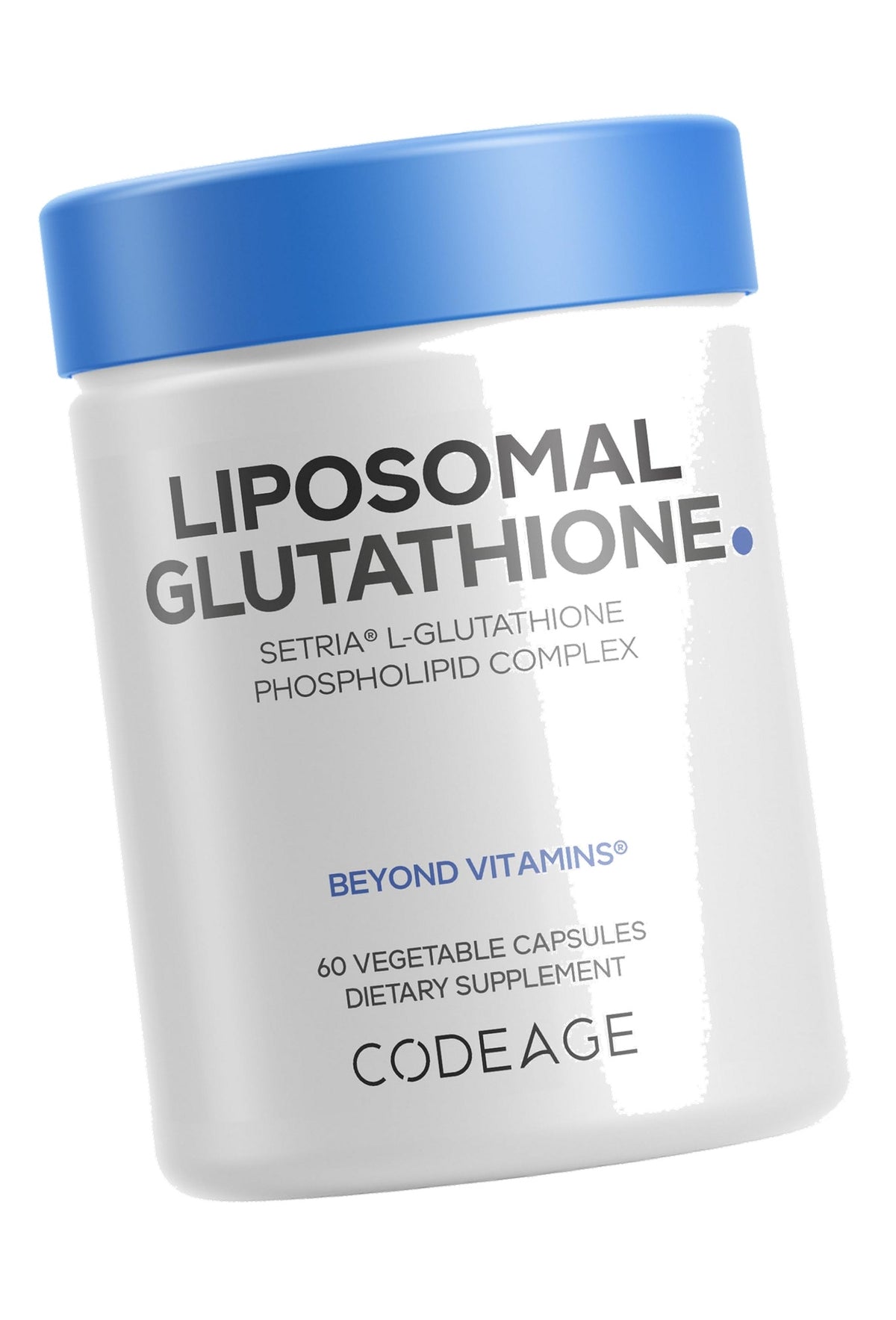 Codeage Liposomal Glutathione Supplement - Pure Reduced Setria L-Glutathione, Liposomal Delivery, Phospholipid Complex - Encapsulated Glutathione Powder Pills - Vegan, Non-GMO - 60 Capsules