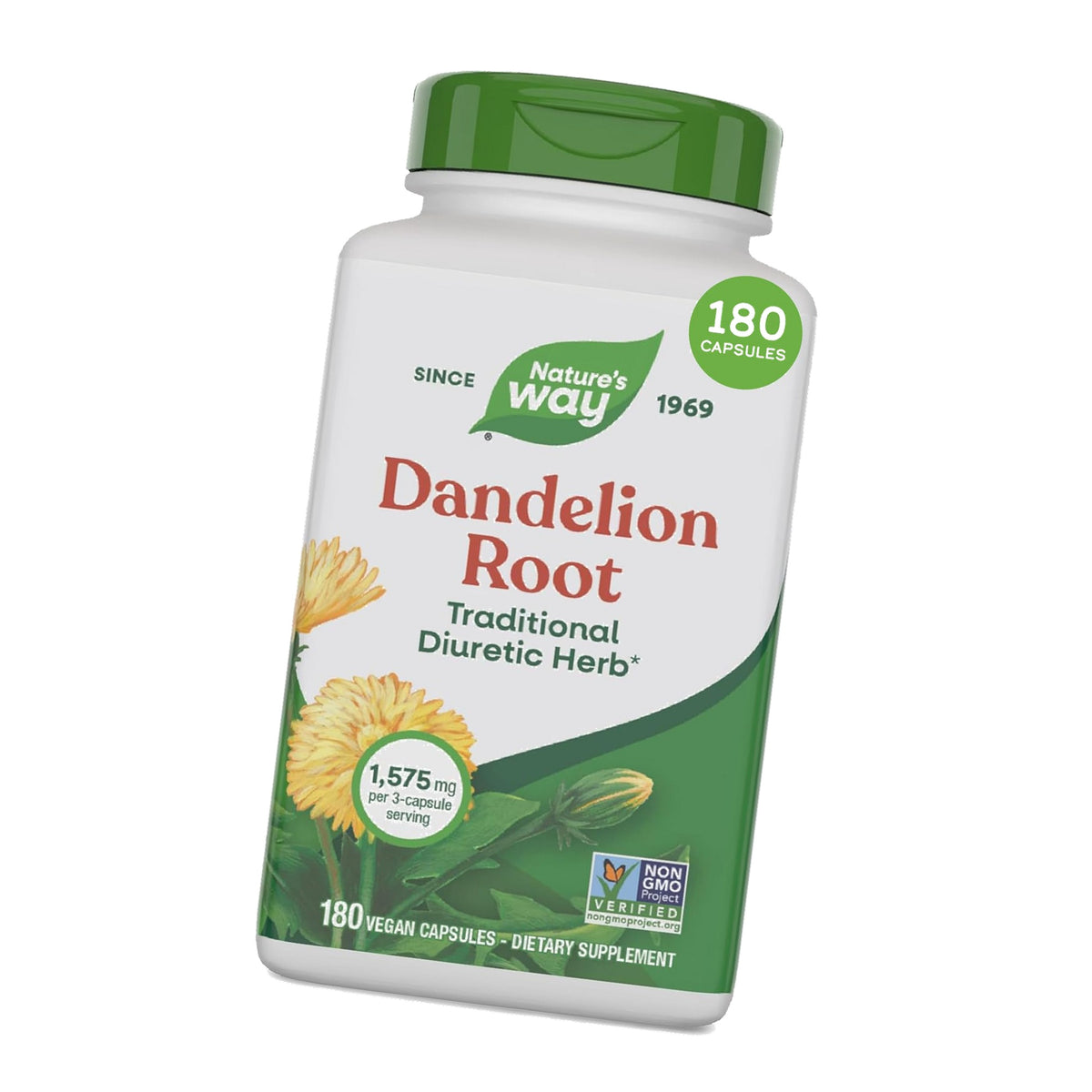 Nature's Way Dandelion Root Capsules, 1,575 mg per Seving, 180 ct
