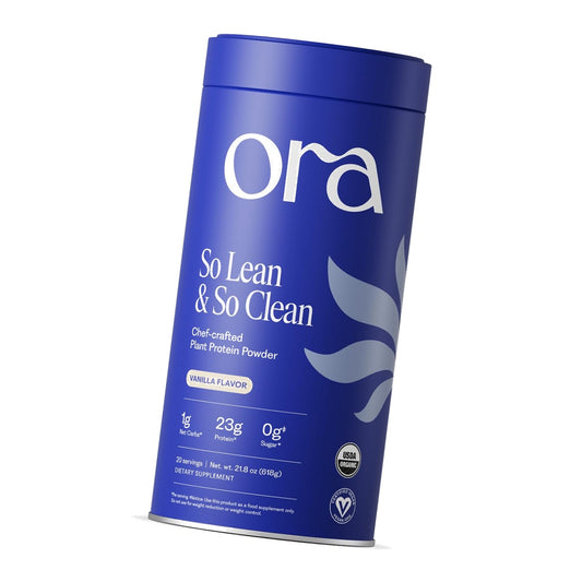 Ora Organic Vegan Protein Powder for Women & Men - Vanilla, 20 Servings