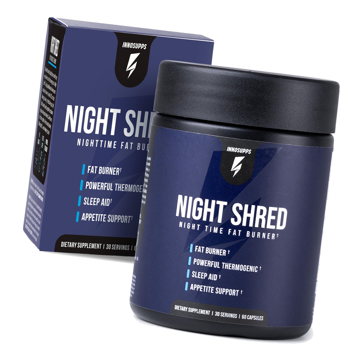 Night Shred Night Time Fat Burner & Natural Sleep Support, 30 Servings