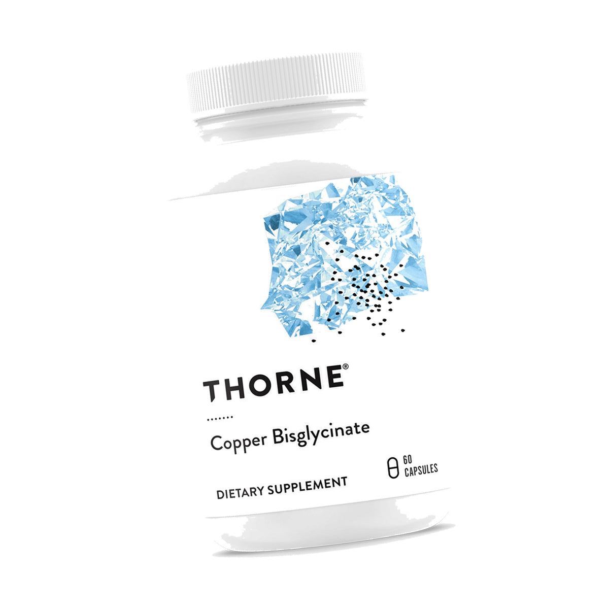 THORNE - Copper Bisglycinate - Optimally Absorbed, Mineral Chelate Copper Supplement - Supports Bone, Blood Vessel, Heart, Nerve & Skin Health* - Third-Party Certified - Gluten-Free - 60 Capsules