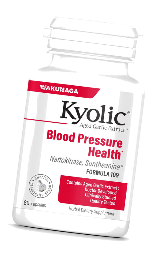 Kyolic Aged Garlic Extract Blood Pressure Health* Formula 109, 80 Capsules