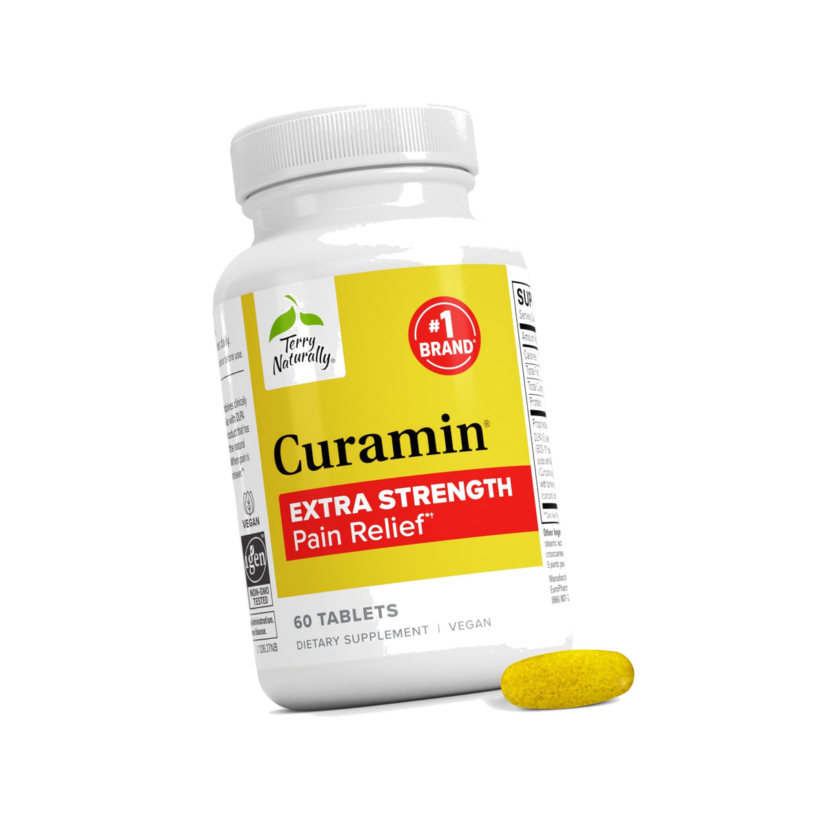 Terry Naturally Curamin Extra Strength - Soreness & Pain Relief - 60 Count