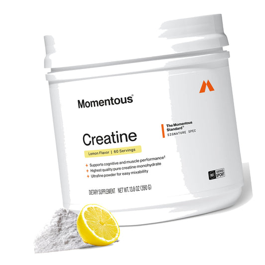 Momentous Creatine Monohydrate Powder, 5g per Serving, Lemon