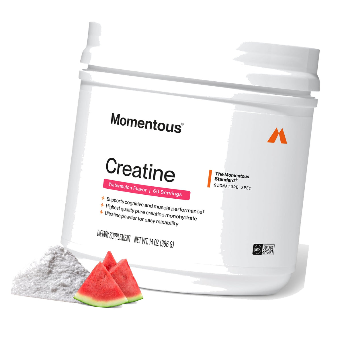 Momentous Creatine Monohydrate Powder, 6.6g per Serving, Watermelon