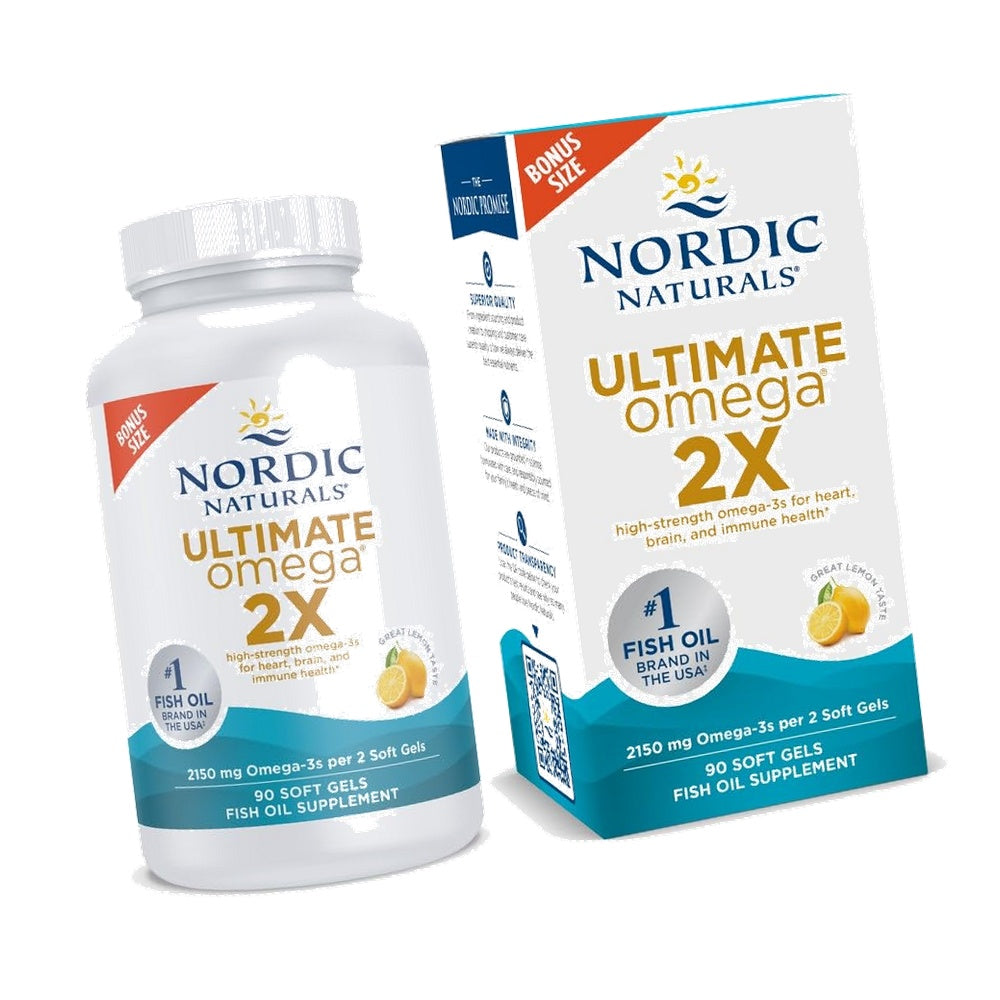 Nordic Naturals Ultimate Omega 2X, 2150mg Fish Oil, Lemon - 90 Count