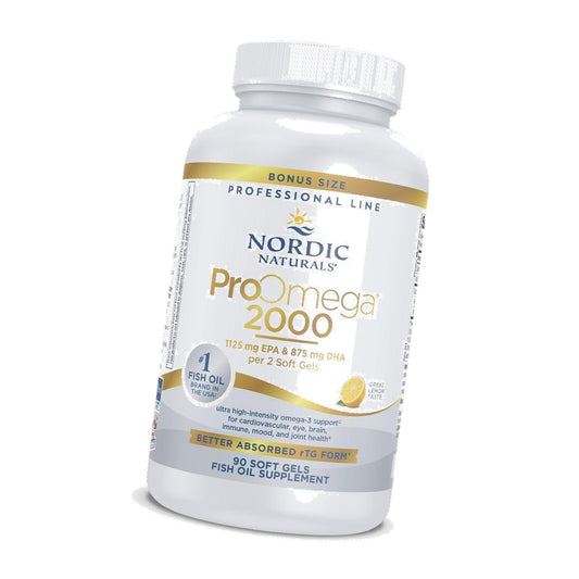 Nordic Naturals ProOmega 2000, 2150 mg, EPA & DHA Fish Oil, Lemon - 90 Count