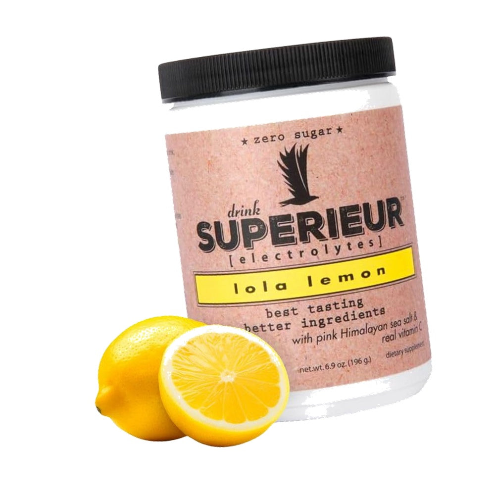 Superieur Sea Mineral Electrolyte Powder, Lola Lemon, 70 Servings