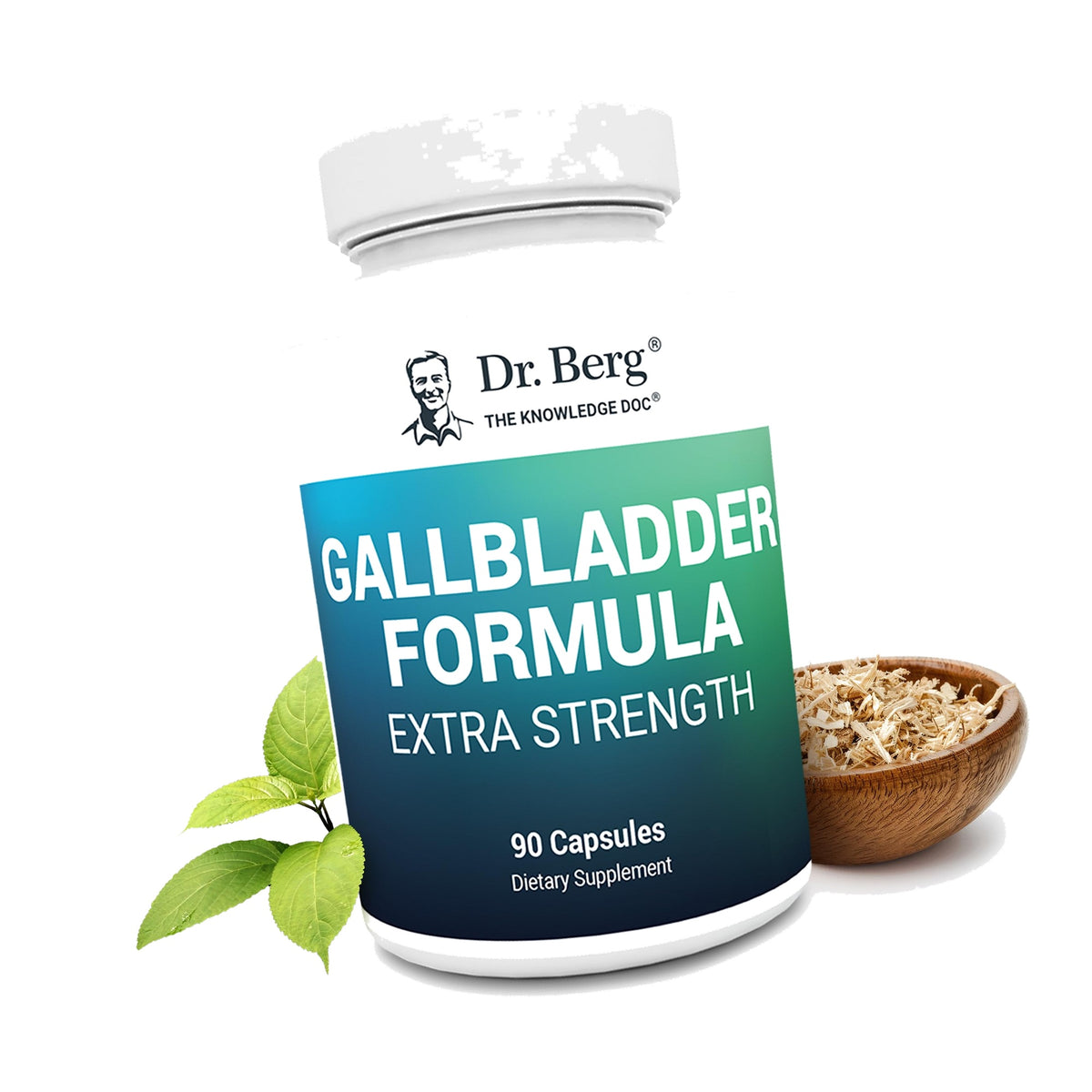 Dr. Berg Gallbladder Formula Extra Strength - with Ox Bile Powder and Conjugated Bile Acid - Digestive Enzymes Proprietary Blend - Full 45-Day Supply - 90 Vegetable Capsules