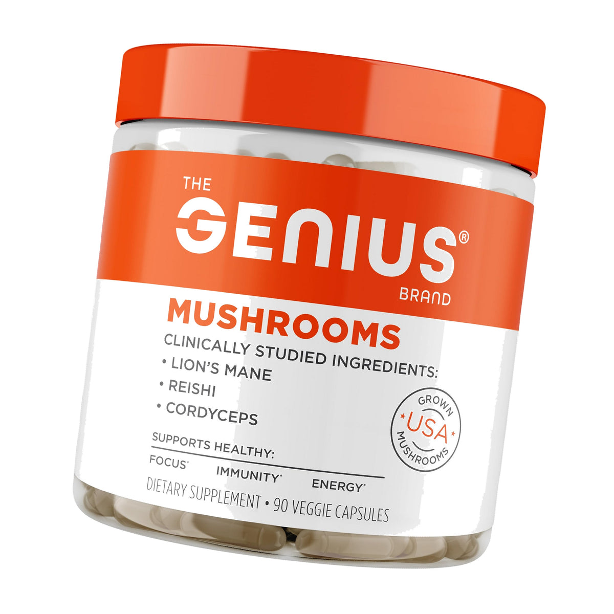The Genius Brand Mushrooms, 90 Veggie Capsules