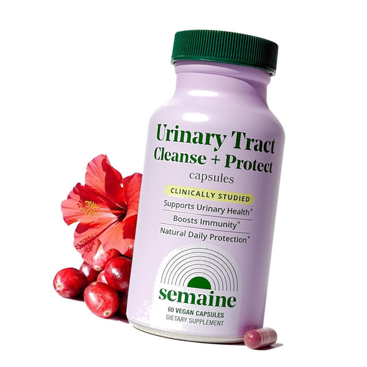 Semaine Urinary Tract Cleanse & Protect - Urinary Tract Health for Women, Cranberry Supplement for Women with Standardized Hibiscus, Daily Bladder Support Supplement, 60 Vegan Capsules