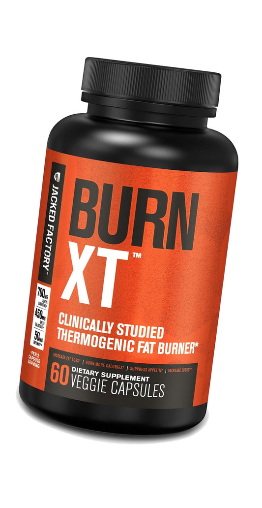 Jacked Factory Burn-XT Clinically Studied Fat Burner & Weight Loss Supplement - Appetite Suppressant & Energy Booster - with Acetyl L-Carnitine, Green Tea Extract and More - 60 Natural Diet Pills