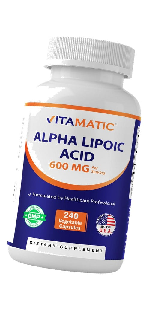 Vitamatic Alpha Lipoic Acid 600 mg Per Serving, 240 Veg Capsules