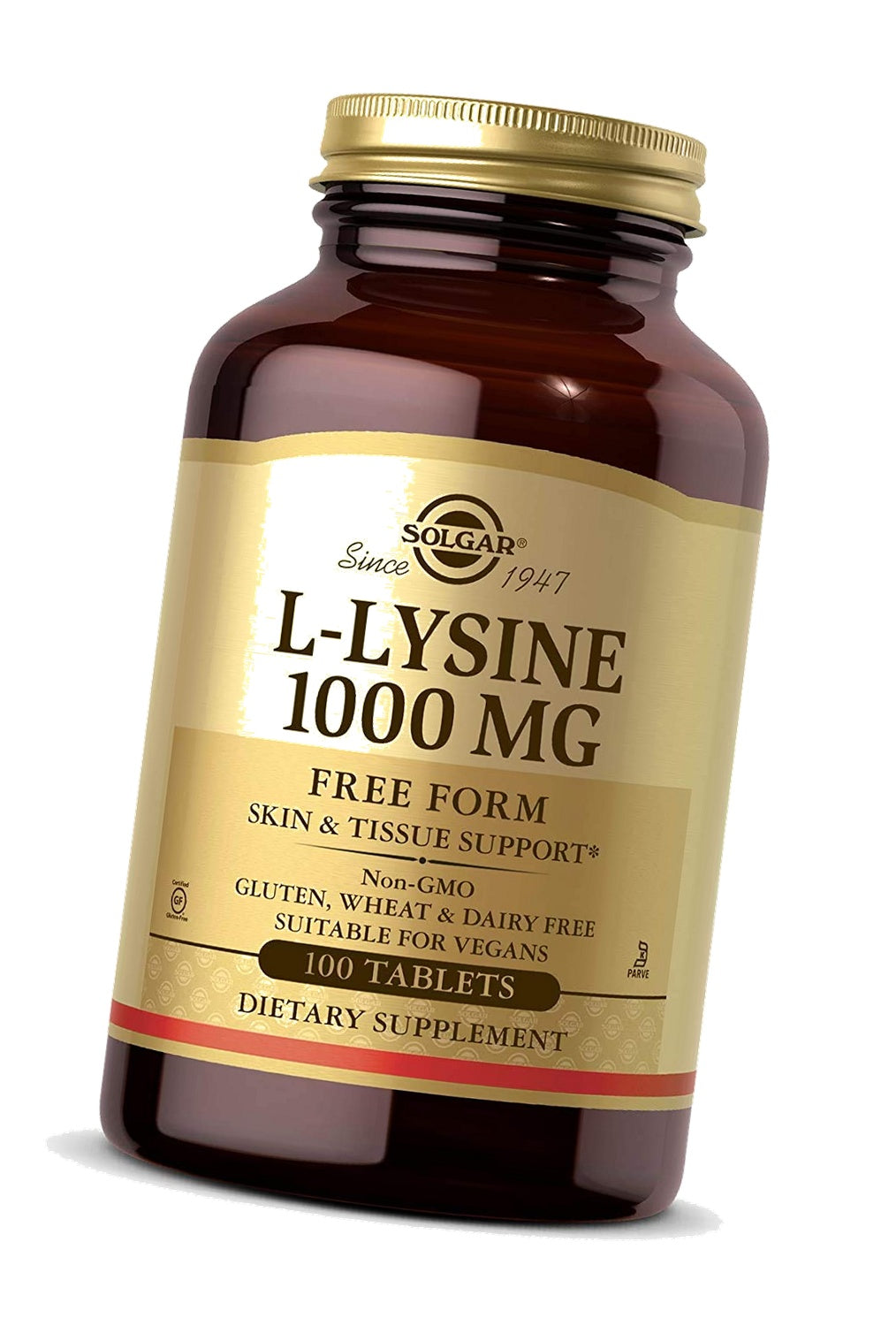 Solgar L-Lysine 1000 mg, 100 Tablets - Enhanced Absorption and Assimilation