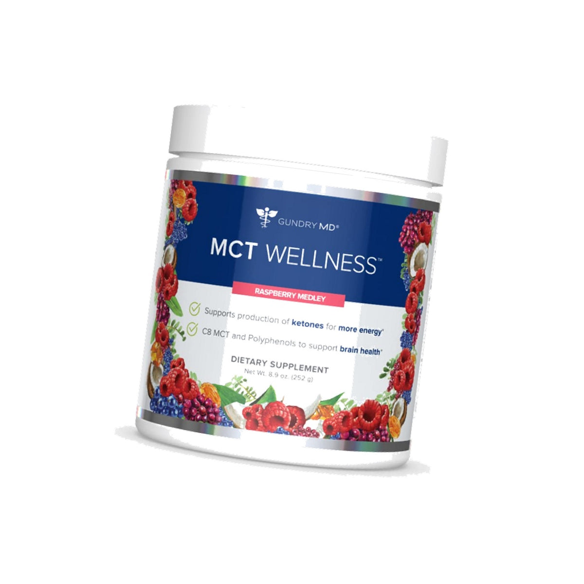 Gundry MD® MCT Wellness Powder, Raspberry Medley, 30 Servings