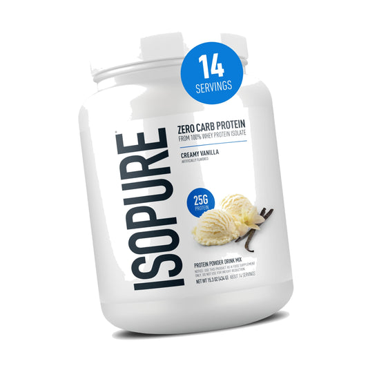 Isopure Zero Carb Whey Isolate Protein Powder, Creamy Vanilla 1 LB