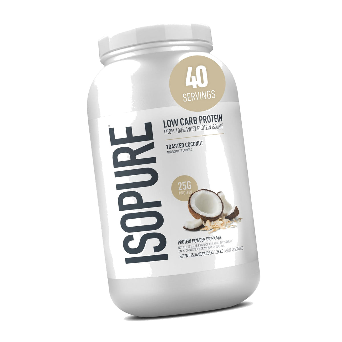 Isopure Low Carb Whey Isolate Protein Powder, Toasted Coconut 3 LB