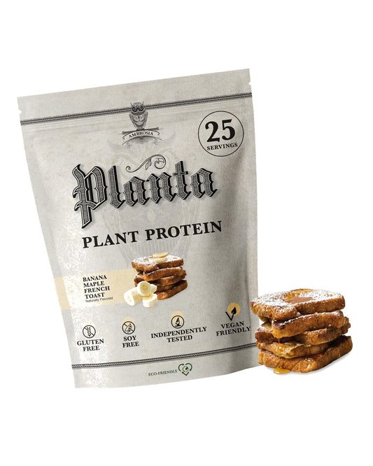 Ambrosia Plant Based Protein Powder 20g | Clean Vegan Pea Protein Powder | Gluten & Dairy Free, Keto Friendly, No Added Sugar | 25 Servings | Banana Maple
