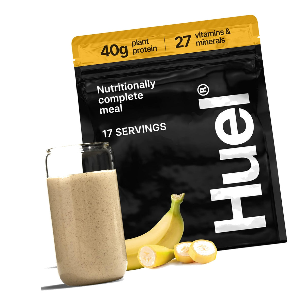 Huel Black Edition | Banana | 40g Vegan Protein Powder | Meal Replacement