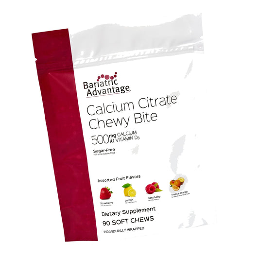 Bariatric Advantage Calcium Citrate Chewy Bites, Assorted Fruit, 90 Ct