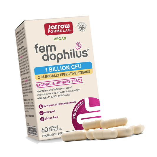 Jarrow FemDophilus Probiotics, Vaginal & Urinary Tract Support, 60 Capsules