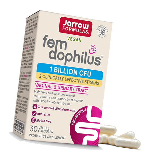 Jarrow FemDophilus Probiotics, Vaginal & Urinary Tract Support, 30 Capsules