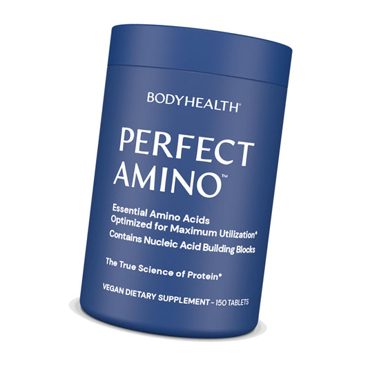BodyHealth PerfectAmino Tablets (150 ct), Essential Amino Acid with BCAAs + Lysine, Phenylalanine, Threonine, Methionine, Tryptophan, Supplement for Muscle Mass Production, Recovery & Strength