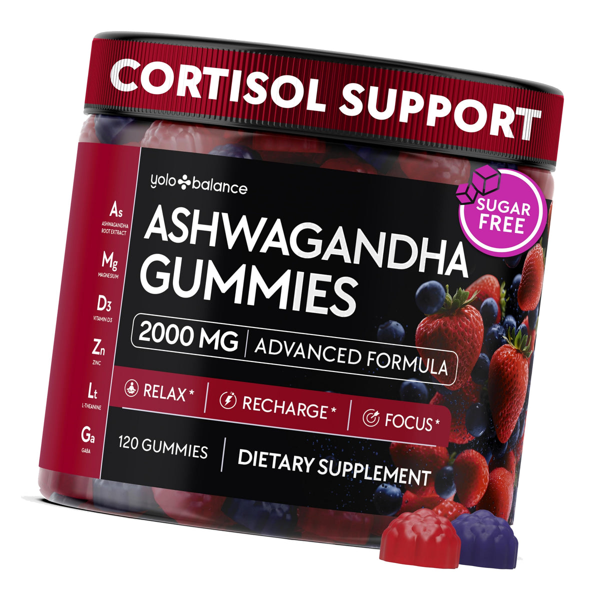 Ashwagandha Gummies – 120 Count - 2000 MG Ashwagandha Complex Supplements