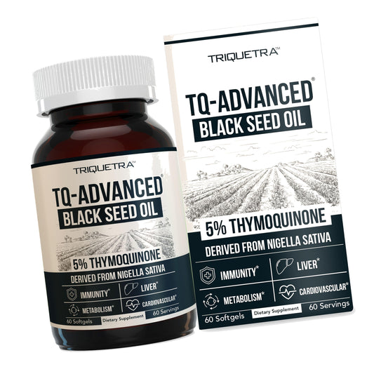 TQ-Advanced® Black Seed Oil Softgels, 5% Thymoquinone, 500mg, Vegan