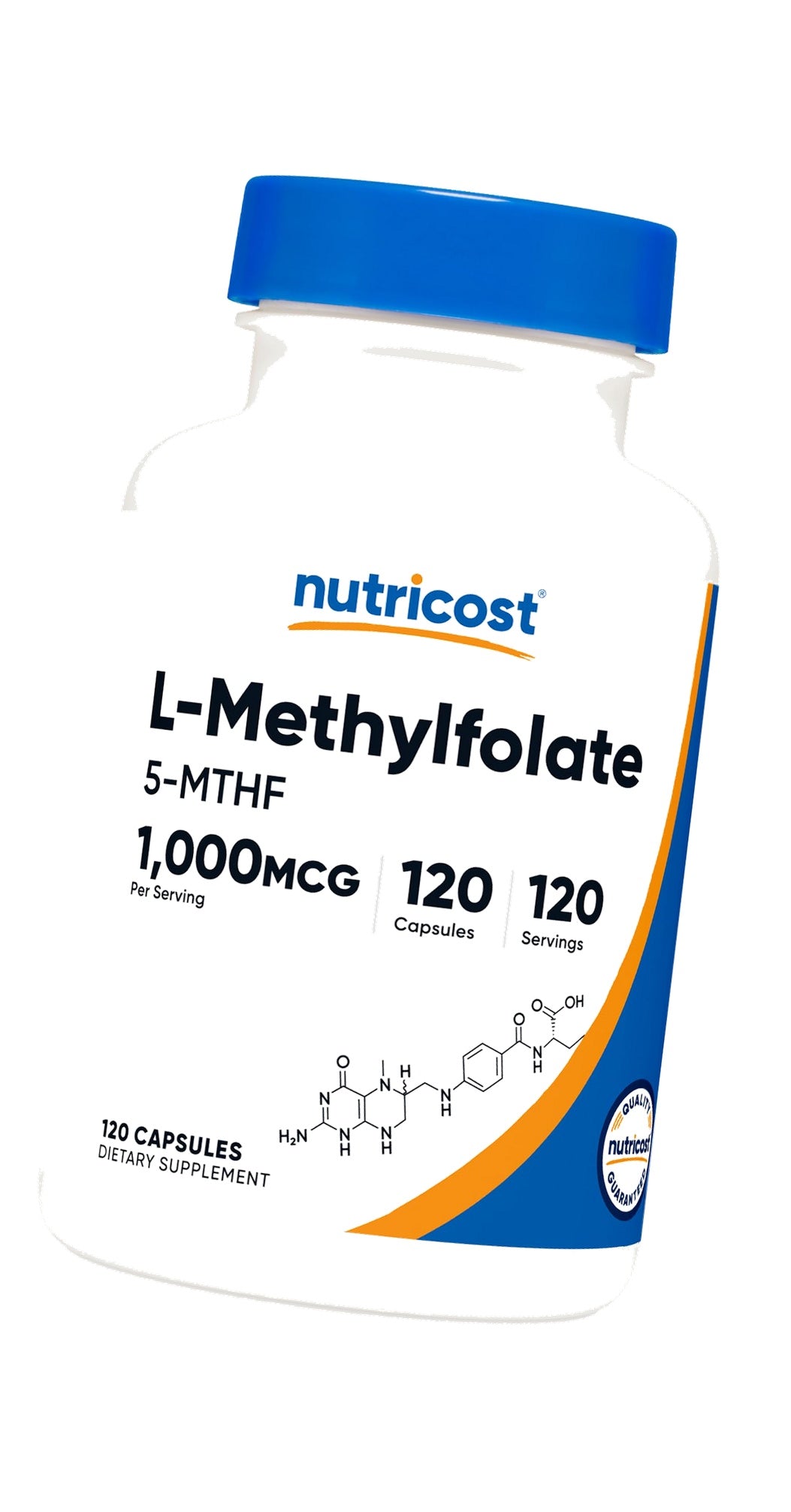 Nutricost Methylfolate 1000mcg, 120 Vegetarian Capsules, Gluten Free