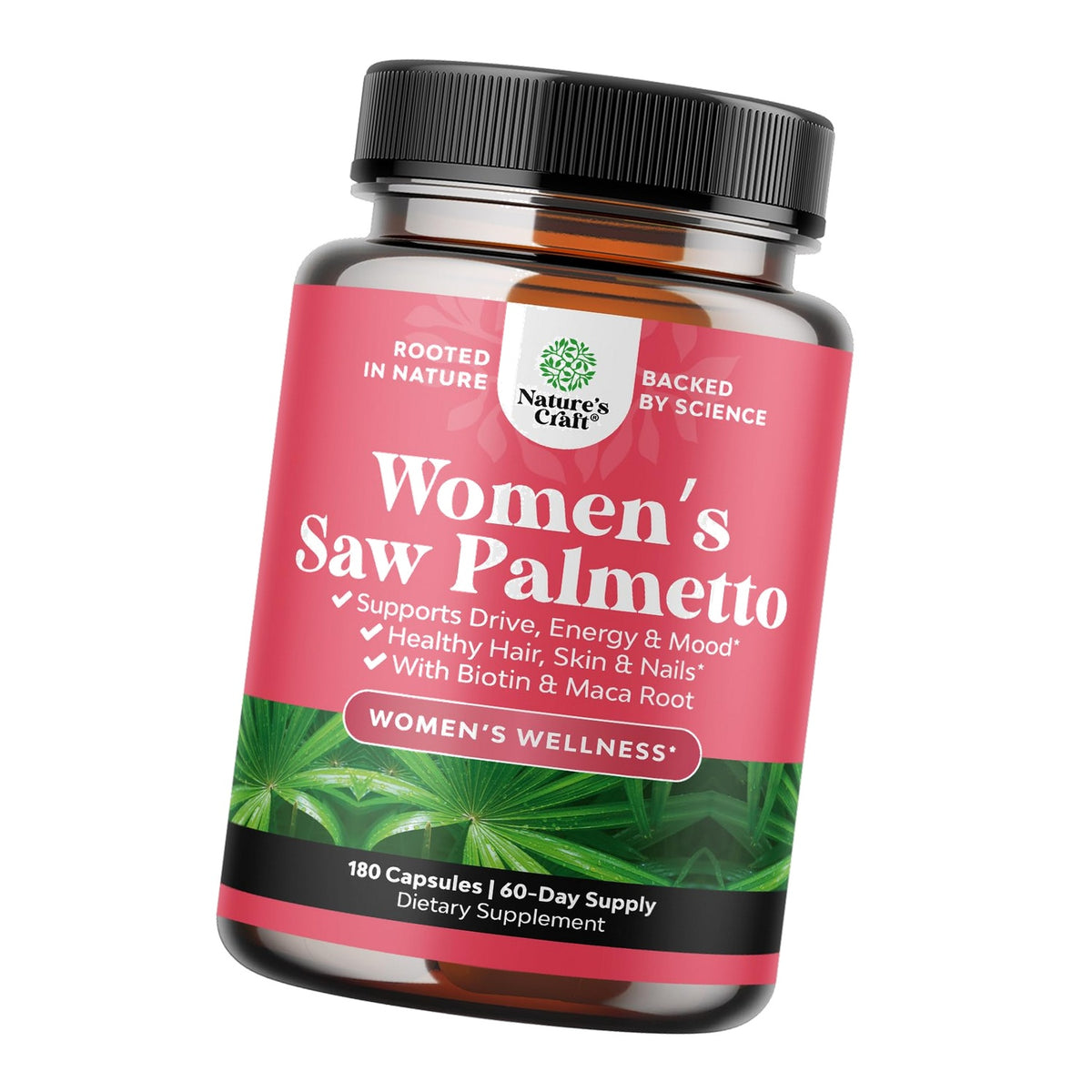 Natures Craft Saw Palmetto for Women - Hair Support – 180 Capsules