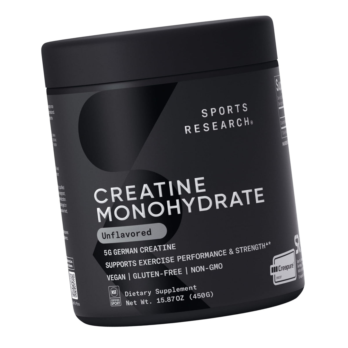 Sports Research® Creatine Monohydrate Powder w/Creapure®, 90 Servings