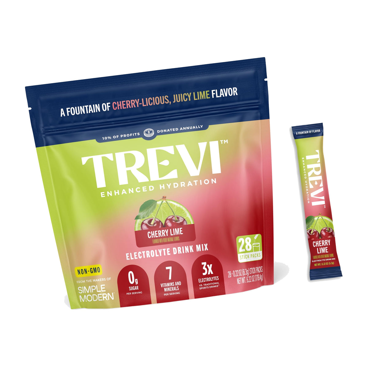 TREVI Electrolytes Powder Packets, Sugar Free Hydration, Arctic Frost