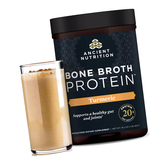 Ancient Nutrition Grass Fed Bone Broth Protein Powder, Pure