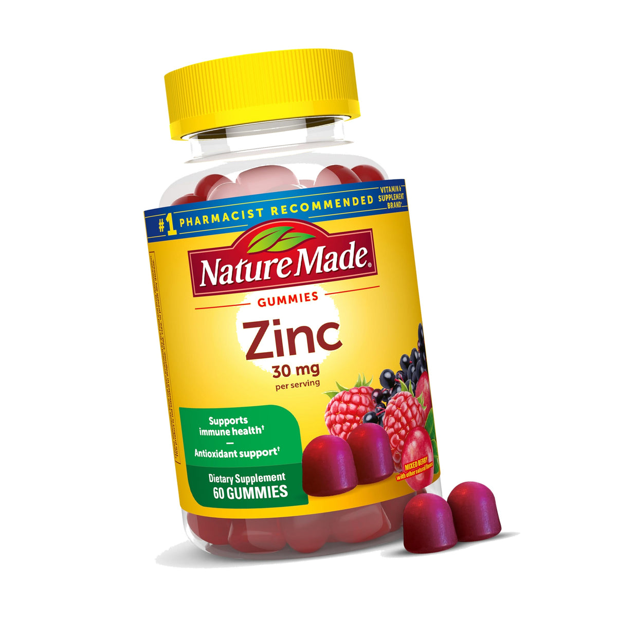 Nature Made Zinc Supplements 30 mg Per Serving, 60 Zinc Gummies