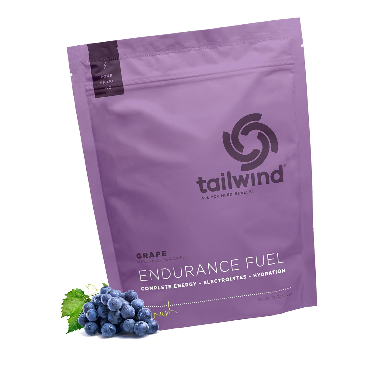 Tailwind Nutrition Endurance Fuel, Grape, 30-Serving Bag