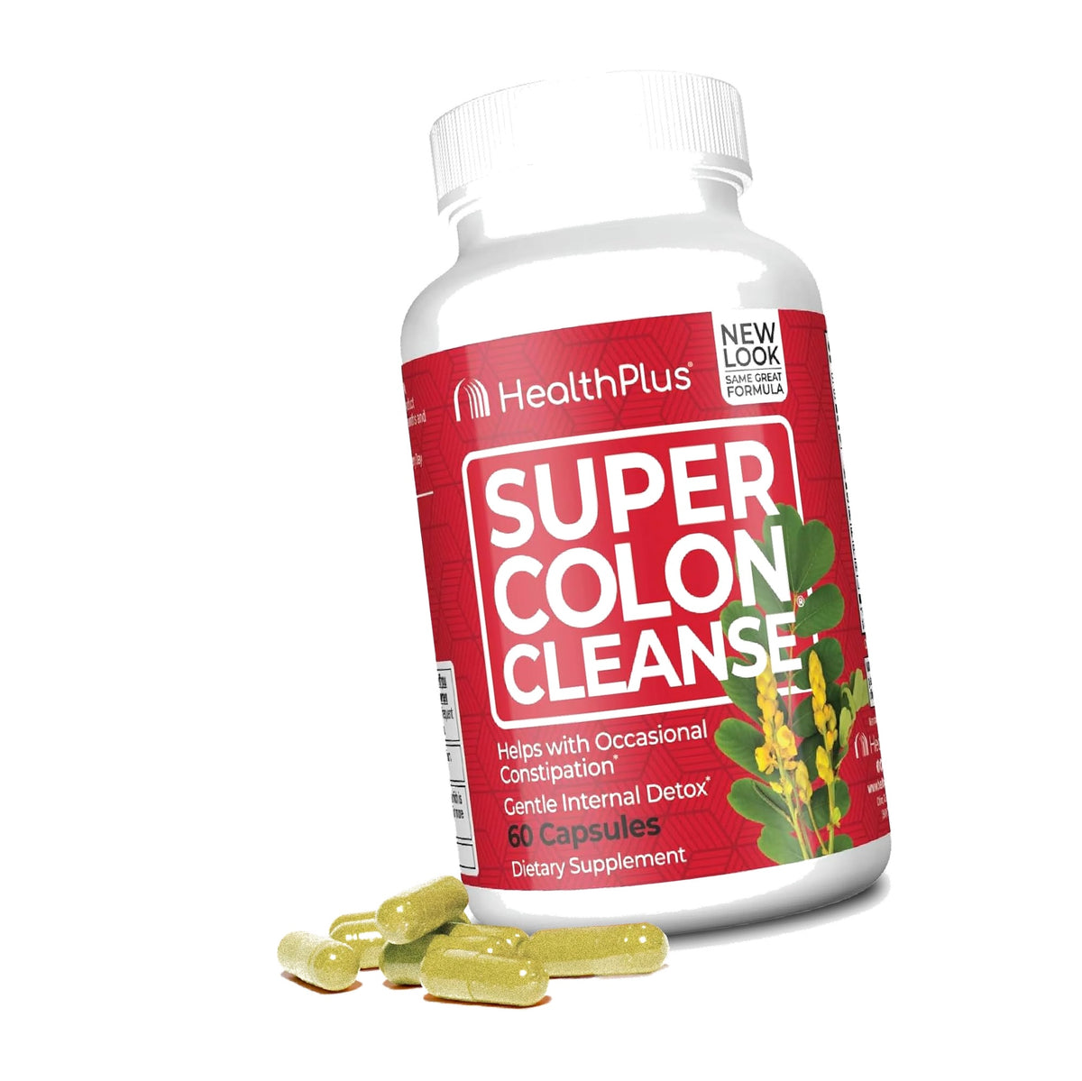 Health Plus Super Colon Cleanse Detox Capsules, 15 Day Supply, 60 Ct