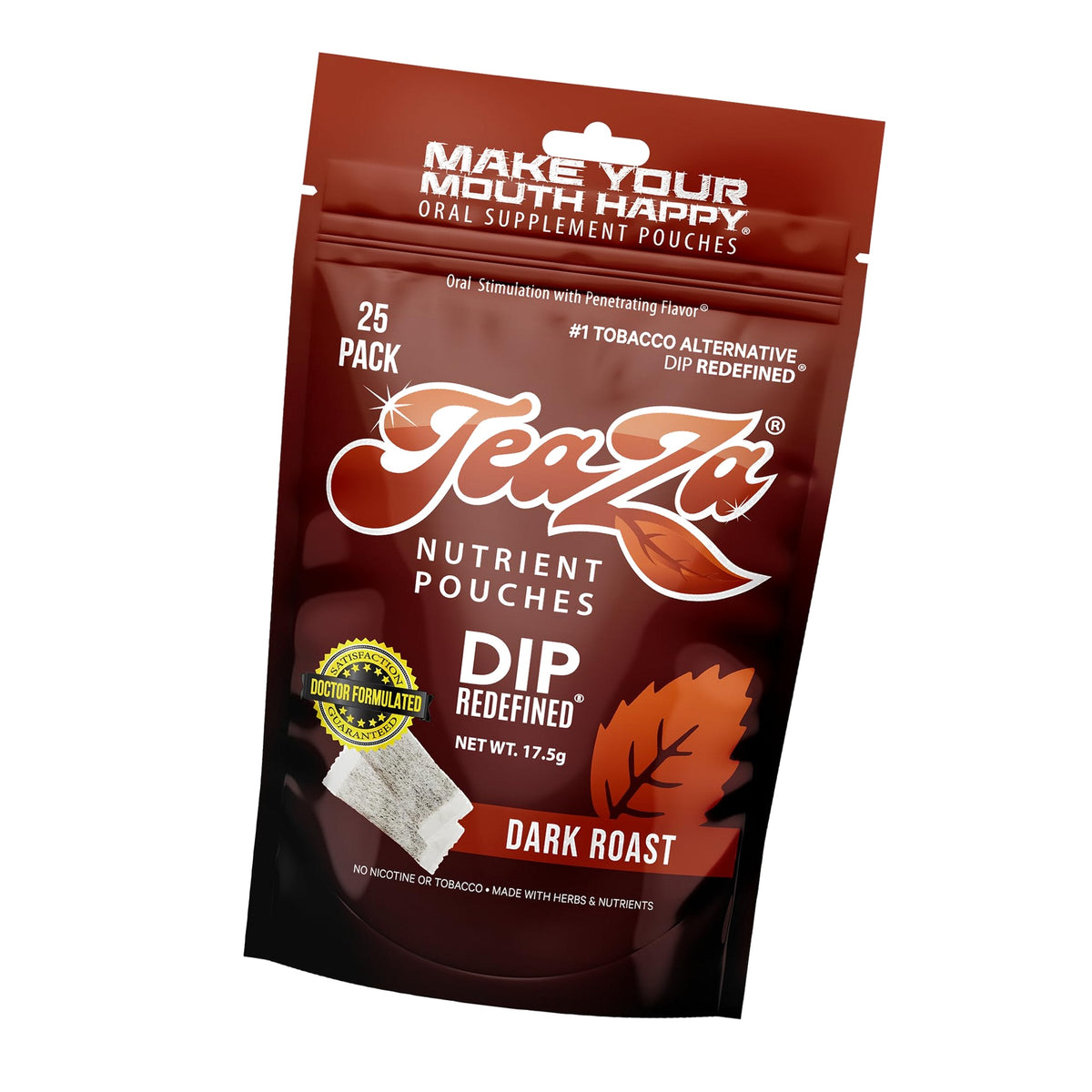 TeaZa Energy Pouches Dark Roast - Nicotine Alternative - 1 Bag