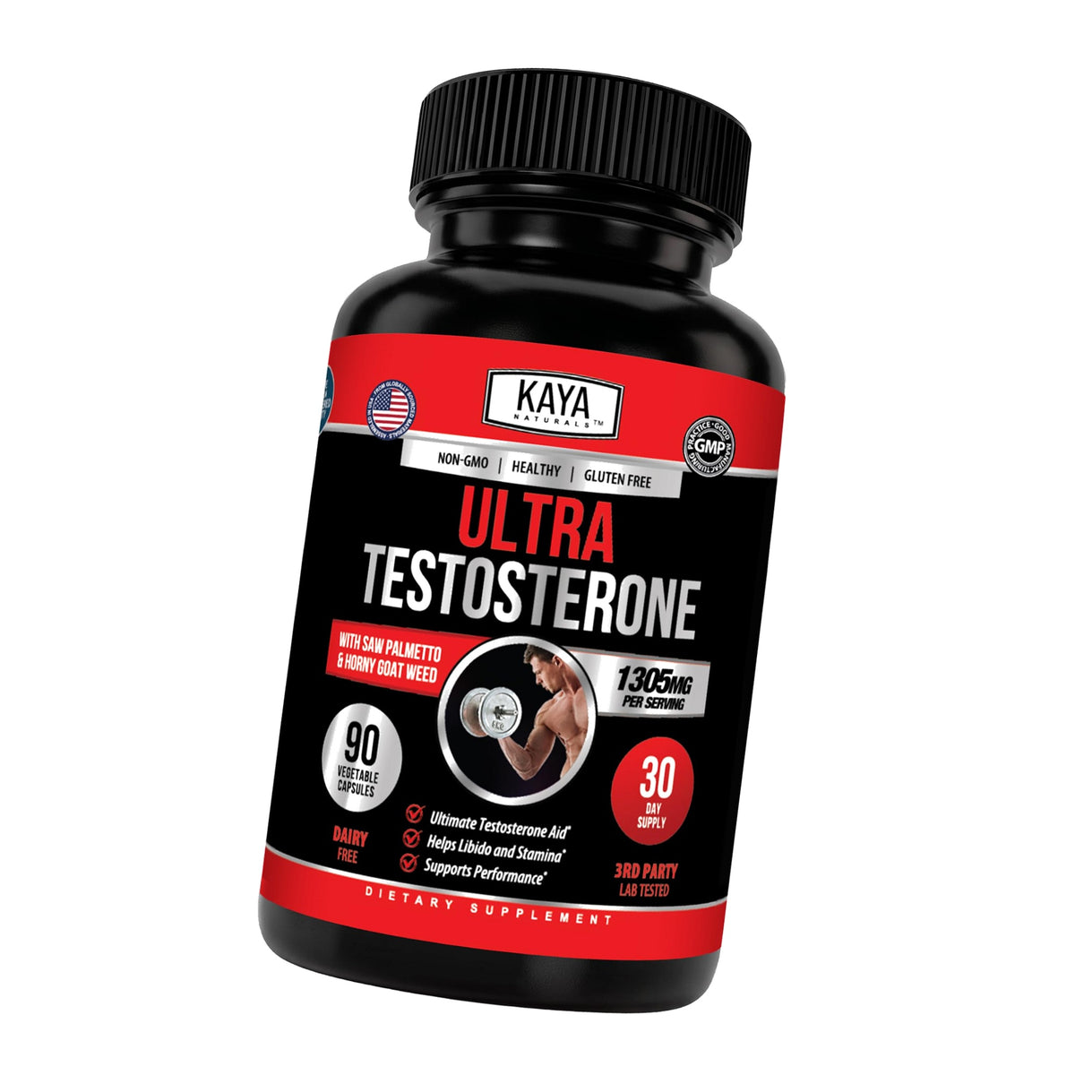 Kaya Naturals Ultra Testosterone - Men's Testosterone Booster - 90 Count
